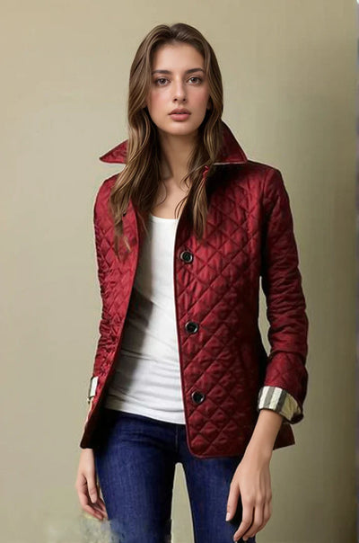 Stylish Quilted Jacket - Classic Button-Up Design with Lightweight Warmth
