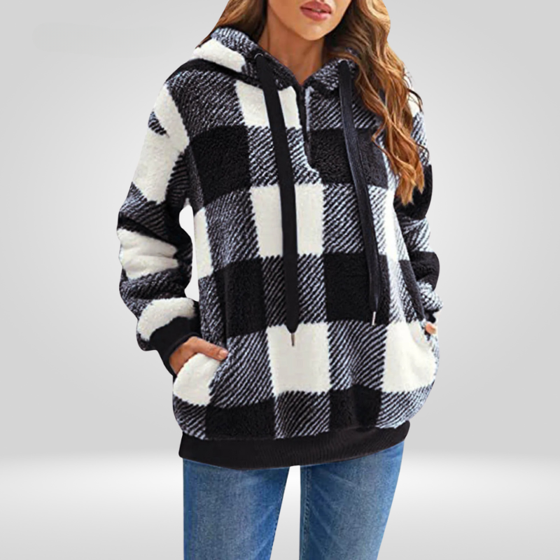 Women's checkered hoodie