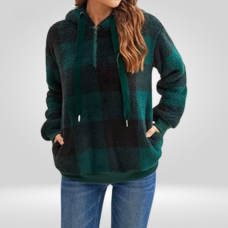 Women's checkered hoodie