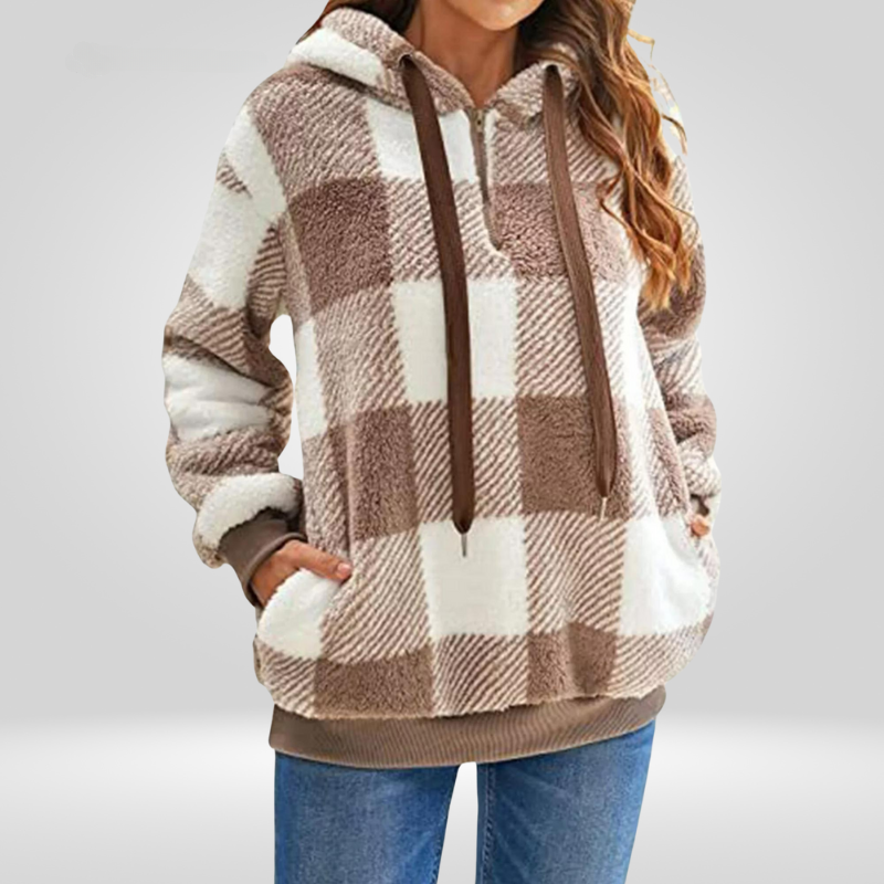 Women's checkered hoodie