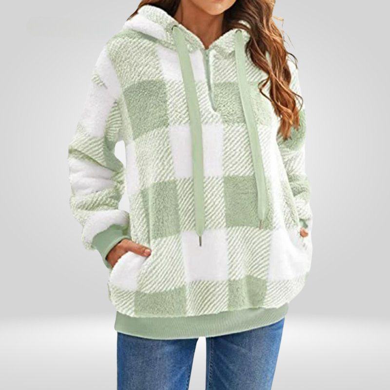 Women's checkered hoodie