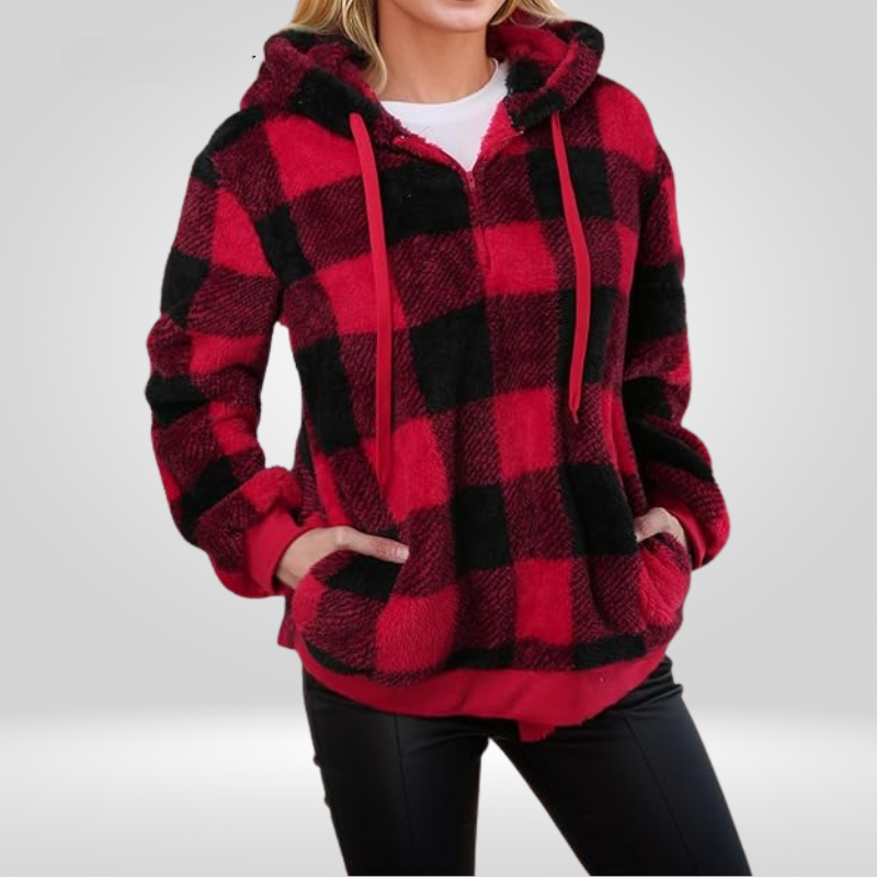 Women's checkered hoodie