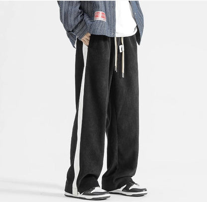 Retro corduroy sweatpants for men