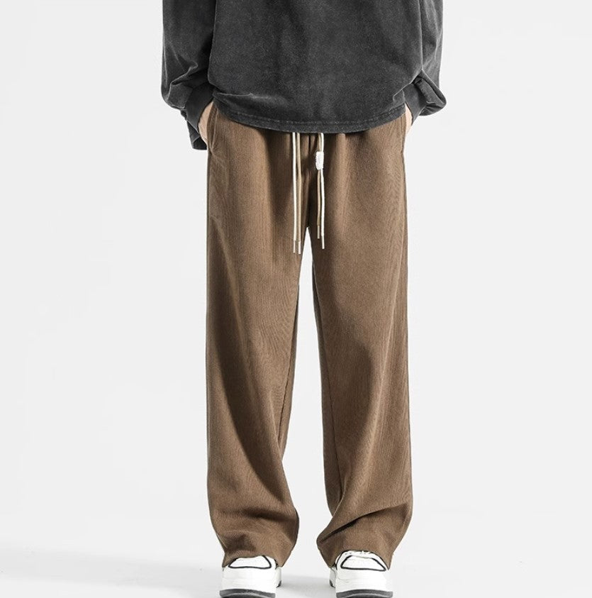 Retro corduroy sweatpants for men