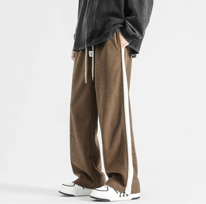 Retro corduroy sweatpants for men