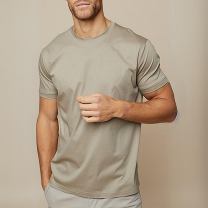 Men’s Crew Neck T-Shirt - Soft Cotton Blend - Relaxed Fit - Short Sleeve Casual Wear