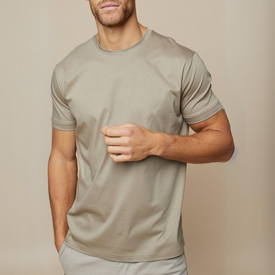 Men’s Crew Neck T-Shirt - Soft Cotton Blend - Relaxed Fit - Short Sleeve Casual Wear