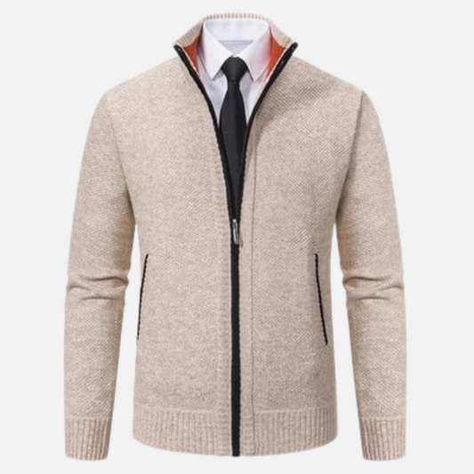 Men’s Fleece Vest – Slim Fit – Stand Collar – Full Zip – Soft Warm Layering Piece