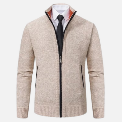 Men’s Fleece Vest – Slim Fit – Stand Collar – Full Zip – Soft Warm Layering Piece