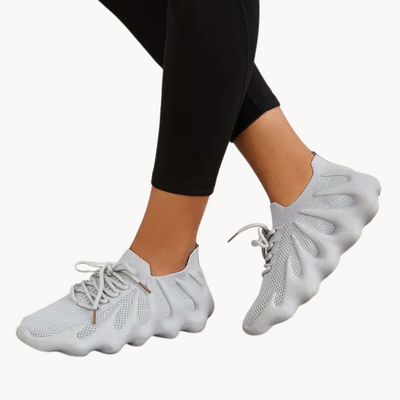 Women’s Sneakers - Breathable Mesh - Cushioned Sole - Lace-Up Lightweight Design