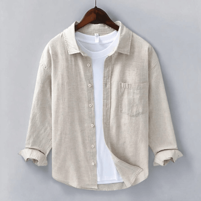 Men's Classic Long-Sleeve Shirt - Button-Up Casual Wear