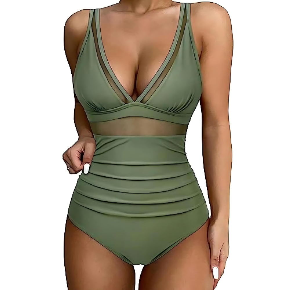 Women’s One-Piece Swimsuit – Sculpting Fit – High-Cut Leg – Supportive Straps