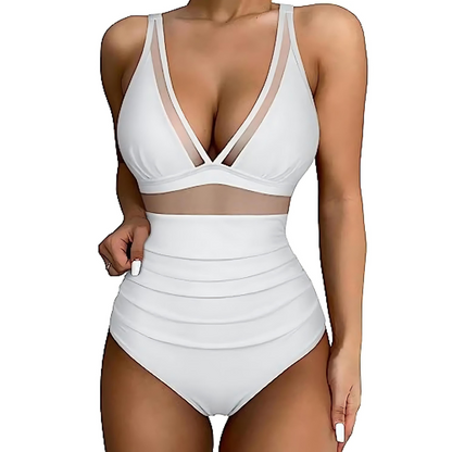 Women’s One-Piece Swimsuit – Sculpting Fit – High-Cut Leg – Supportive Straps
