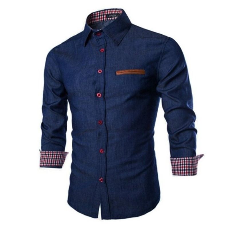 Denim Blouse | Slim Fit Lightweight Shirt with Sustainable Fabric