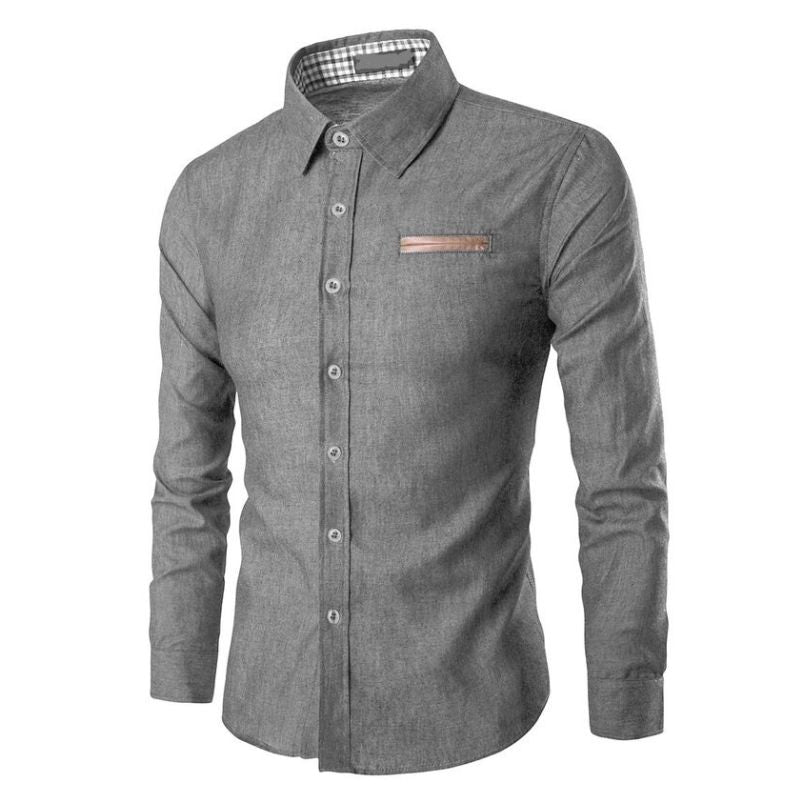 Denim Blouse | Slim Fit Lightweight Shirt with Sustainable Fabric
