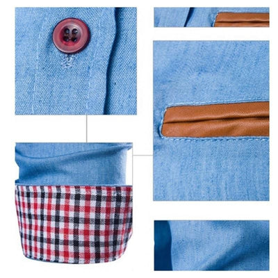 Denim Blouse | Slim Fit Lightweight Shirt with Sustainable Fabric