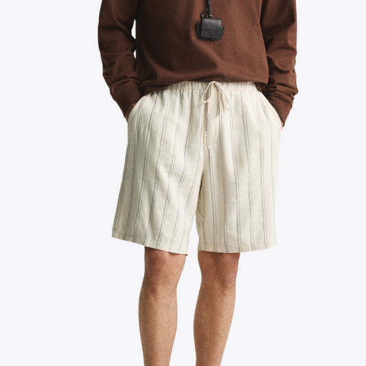 Men’s Shorts – Relaxed Fit – Breathable Blend – Drawstring Waist – Knee Length