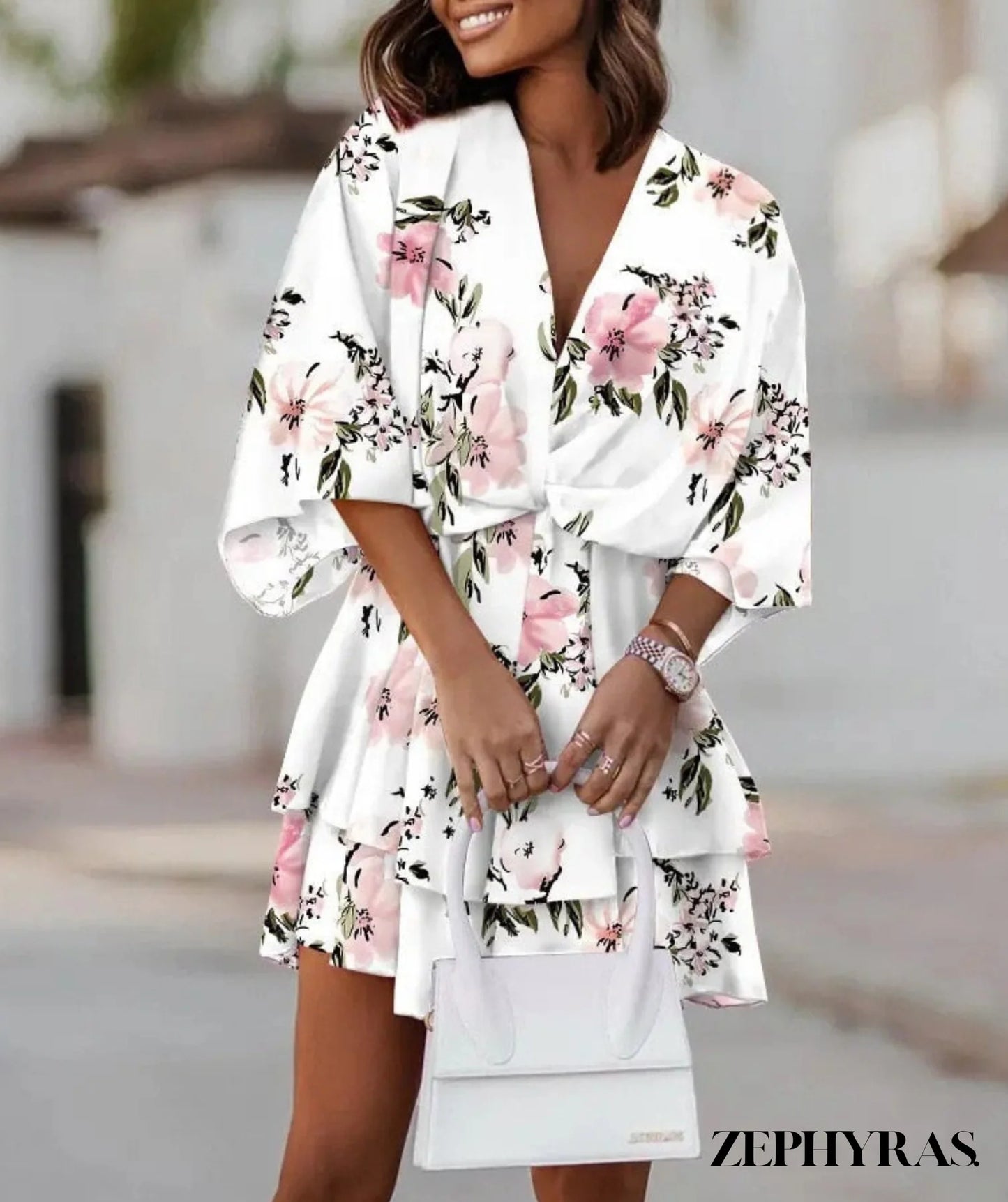 Women's Summer Dress with Floral Print