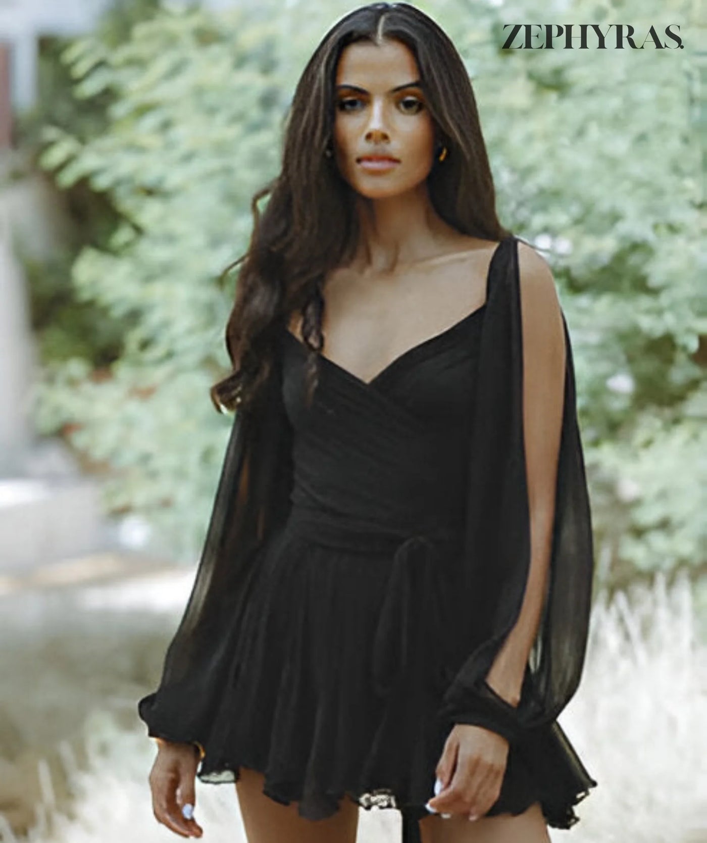 Elegant Summer Dress for Women with Open Sleeves