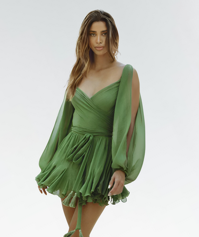 Elegant Summer Dress for Women with Open Sleeves