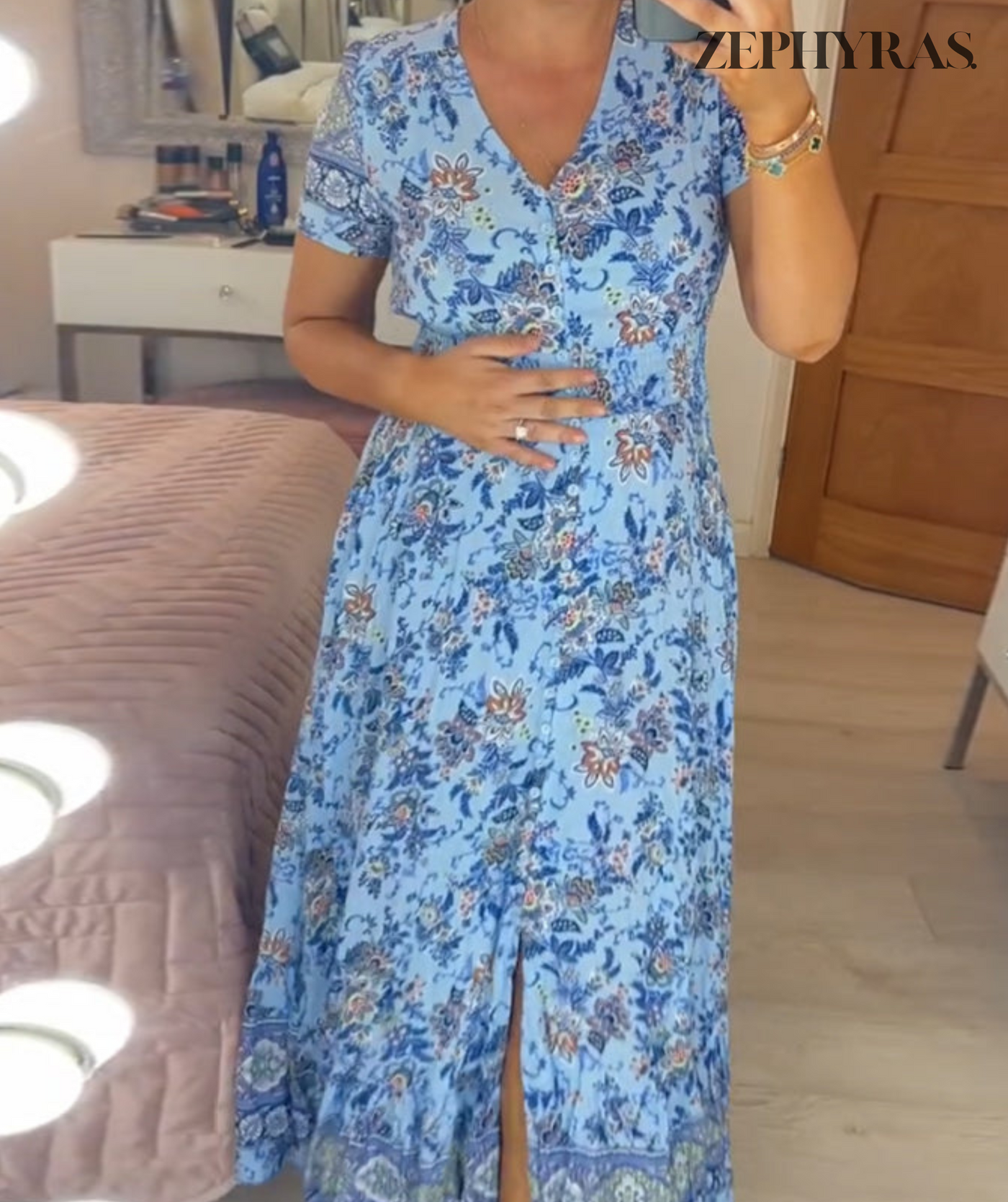 Floral Summer Dress for Women in Lightweight Fabric