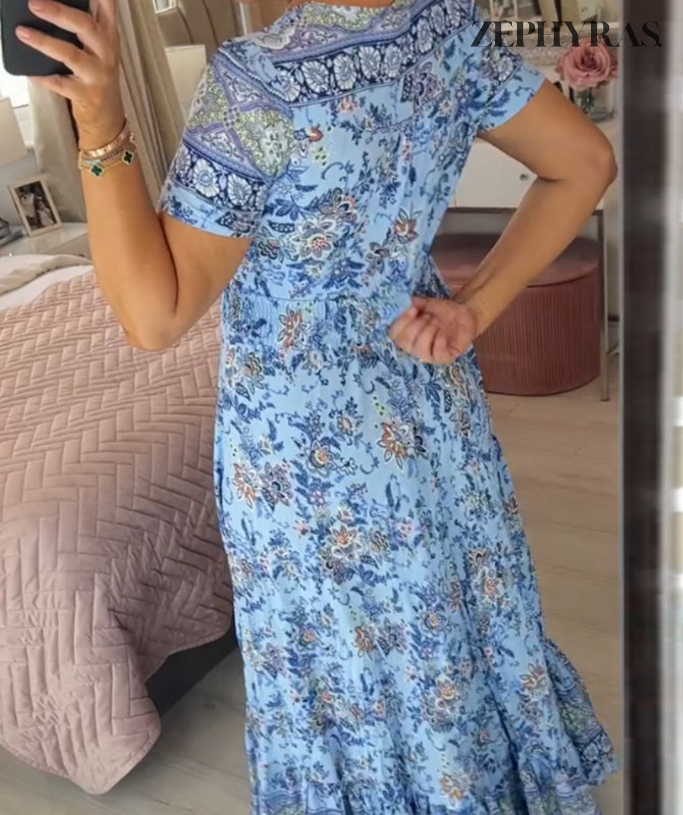 Floral Summer Dress for Women in Lightweight Fabric