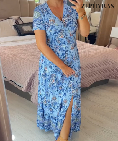 Floral Summer Dress for Women in Lightweight Fabric