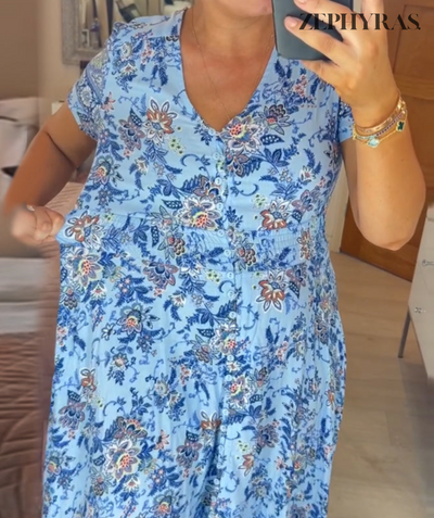 Floral Summer Dress for Women in Lightweight Fabric