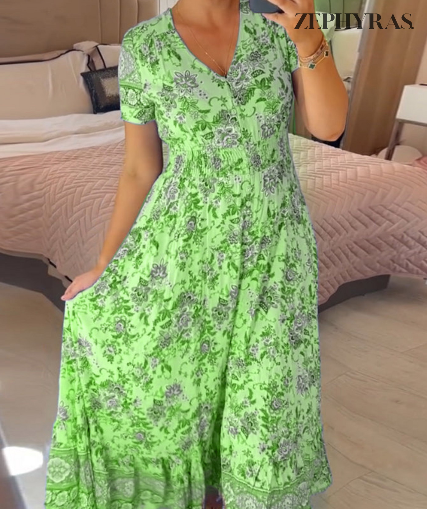 Floral Summer Dress for Women in Lightweight Fabric