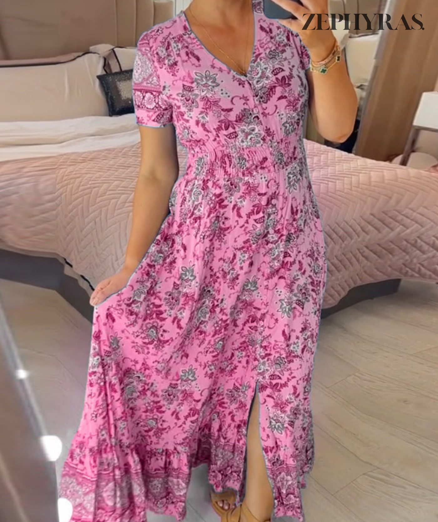 Floral Summer Dress for Women in Lightweight Fabric