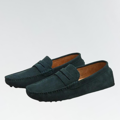 Men’s Leather Loafers – Slip-On Penny Strap – Driving Sole – Formal Fit