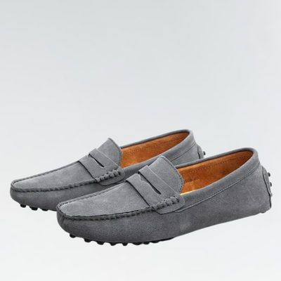 Men’s Leather Loafers – Slip-On Penny Strap – Driving Sole – Formal Fit