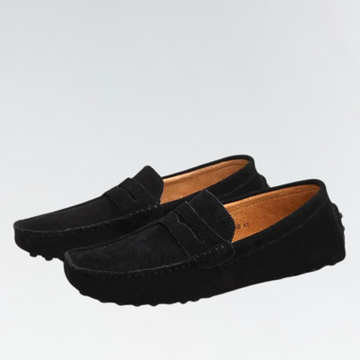 Men’s Leather Loafers – Slip-On Penny Strap – Driving Sole – Formal Fit