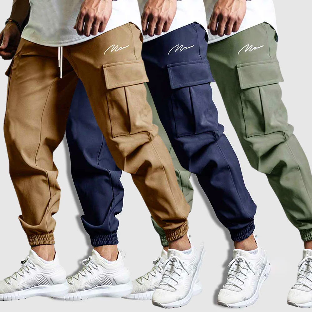 Men's joggers with drawstring and cargo pockets