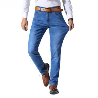 Men’s Jeans - Classic Straight Leg - Durable Denim - Five-Pocket Design