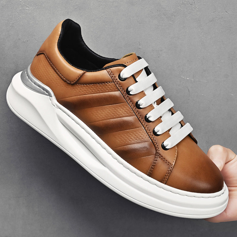 Men's stylish leather city sneakers