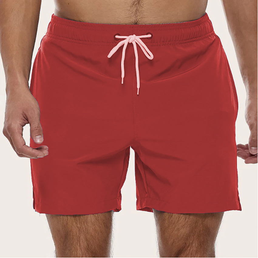 Men’s Swim Trunks – Quick-Dry Fabric – Regular Fit – Mid-Length – Elastic Waist