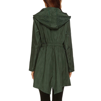 Women’s Raincoat – Water-Resistant – Lightweight Packable – Cinched Waist Fit