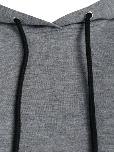 Women's Hooded Mini Dress - A-Line Fit - Lace-Up Sides - Long Sleeve Casual Wear