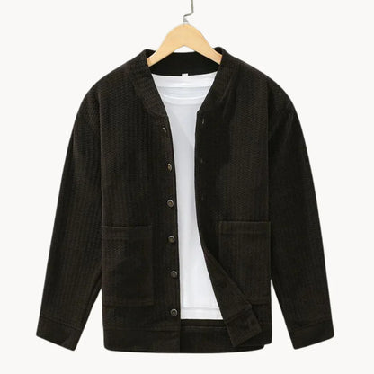 Men's knitted texture cardigan