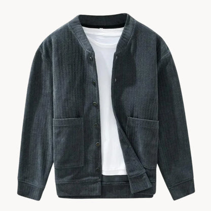 Men's knitted texture cardigan