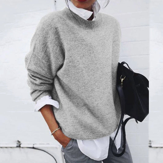 Women's long-sleeve knitted sweater