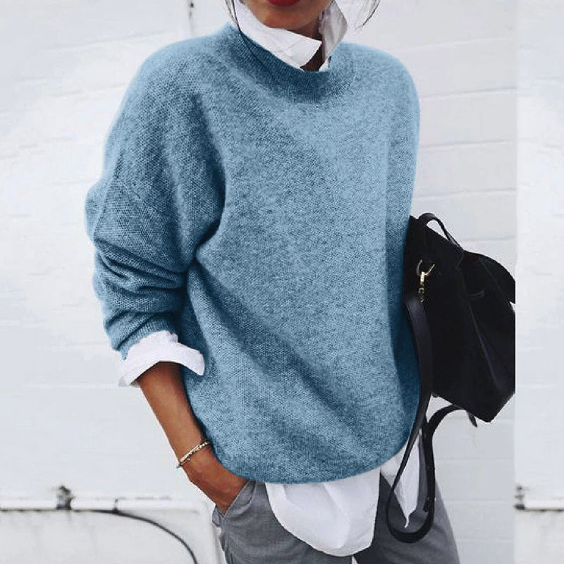 Women's long-sleeve knitted sweater