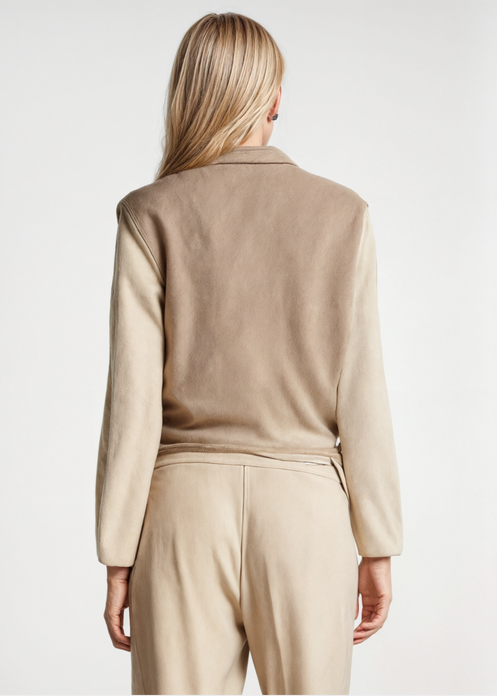 Women’s Cashmere Vest – Relaxed Fit – Deep V-Neck – Tie Front – Waist Length