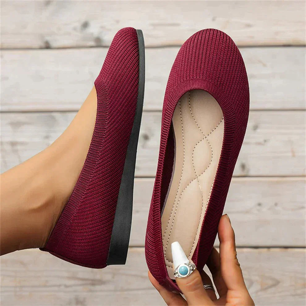 Women’s Slip-On Shoes – Breathable Knit – Orthopedic Support – Lightweight Casual Fit