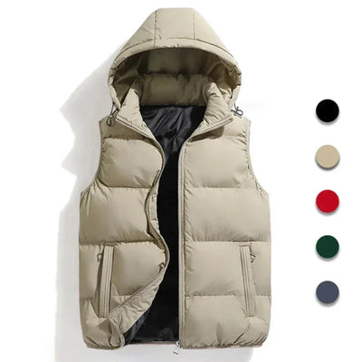 Warm Sleeveless Jacket | Stylish Winter Coat with Detachable Hood