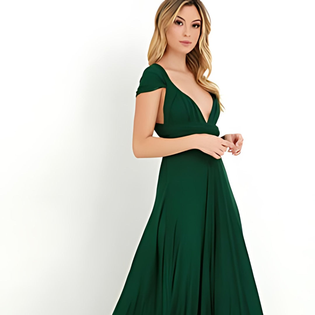 Women's Maxi Dress - Strapless Sweetheart Neckline - Elegant Flowing Fit