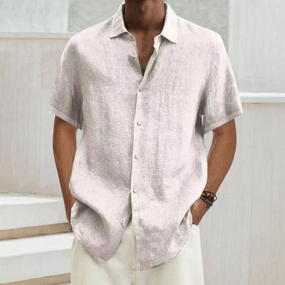 Men’s Short Sleeve Shirt – Relaxed Fit – Button Down – Breathable Lightweight Fabric