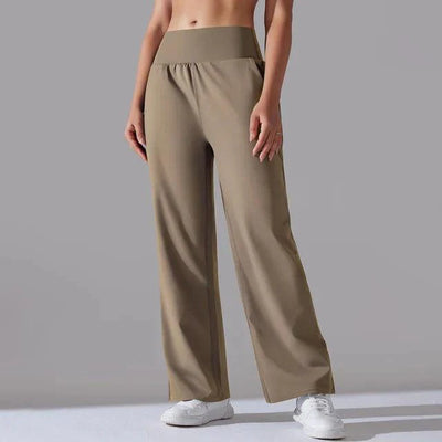Wide-Leg Yoga Pants for Women – High-Waist Flared Workout Leggings