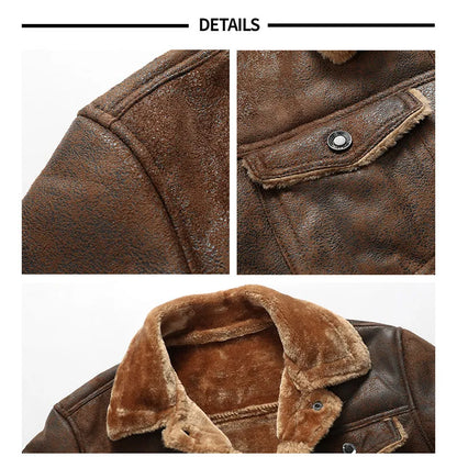 Stylish men's leather jacket